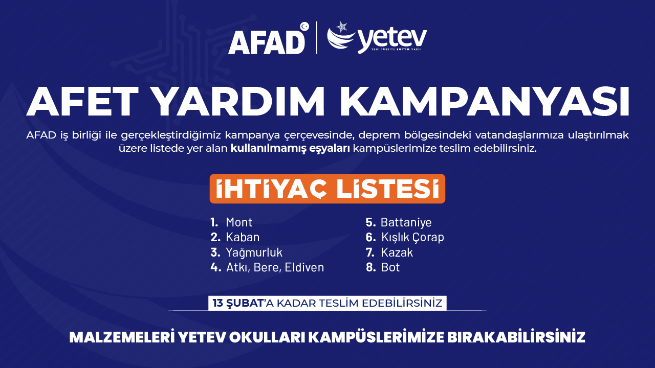 Afet Yardım Kampanyası
